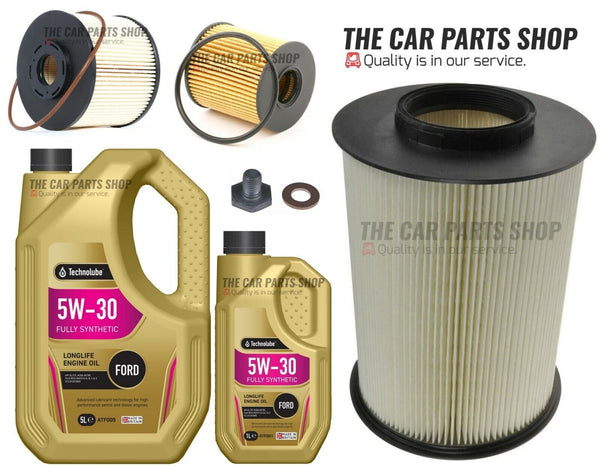 FITS FORD C-MAX 2.0 TDCI 2007-2010 SERVICE KIT 6L OIL + AIR OIL & FUEL NEW