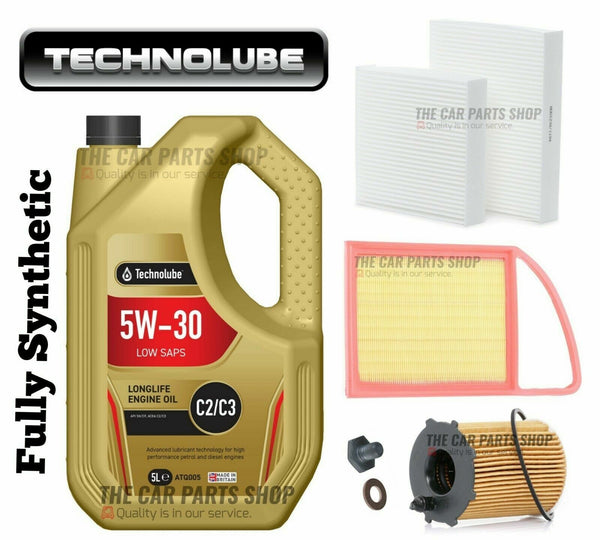 FITS PEUGEOT 408 1.6 HDI 2012> SERVICE KIT 5L ENGINE OIL & AIR OIL CABIN