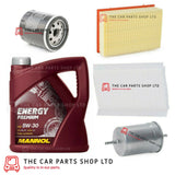 TO FIT PEUGEOT 307 CC 2.0 HDI 03-09 FULL SERVICE KIT 5L 5W30 OIL AND 4 FILTERS