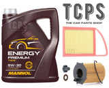 FOR PEUGEOT 308 1.6 HDI 2010 ONWARD SERVICE KIT 5L 5W30 OIL + AIR & OIL FILTER