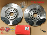 FOR VW JETTA MK3 2.0 TDI FSI 2005-2010 GROOVED DRILLED BREMBO FRONT DISCS & PADS