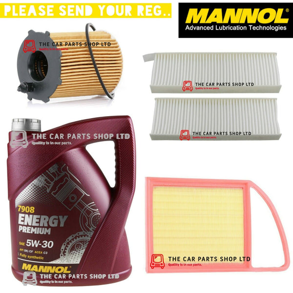 FOR PEUGEOT PARTNER MK2 1.6 HDI 2010>> SERVICE KIT 5L ENGINE OIL & AIR OIL CABIN