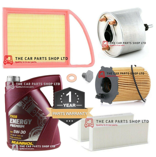 FOR PEUGEOT PARTNER MK2 1.6 HDI 2010>> FULL SERVICE KIT 5L OIL & ALL FILTERS