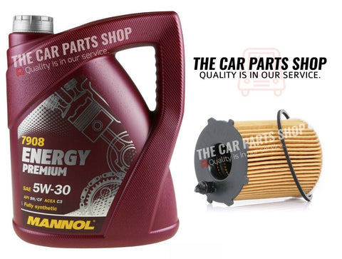 FITS PEUGEOT 3008 1.6 HDI 2010> SERVICE KIT 5L 5W30 OIL & OIL FILTER
