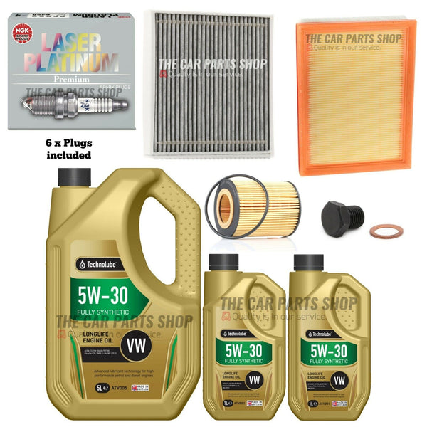 FOR BMW Z4 2.5i ROADSTER E85 FULL SERVICE KIT 7L TECHNOLUBE + ALL FILTERS + PLUG