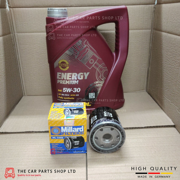 SERVICE KIT FITS PEUGEOT 206 2.0 HDI 99-09 5L 5W30 OIL + OIL FILTER BRAND NEW