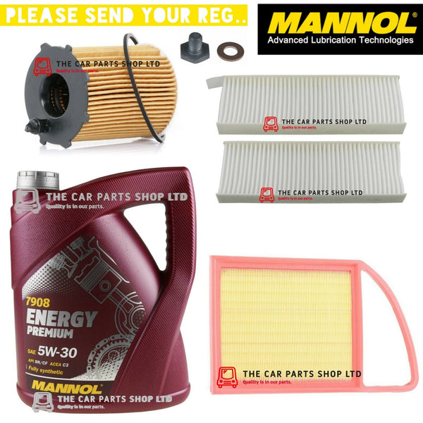 FOR CITROEN GRAND C4 PICASSO 1.6 HDI 03/10> SERVICE KIT 5L OIL + CABIN AIR OIL