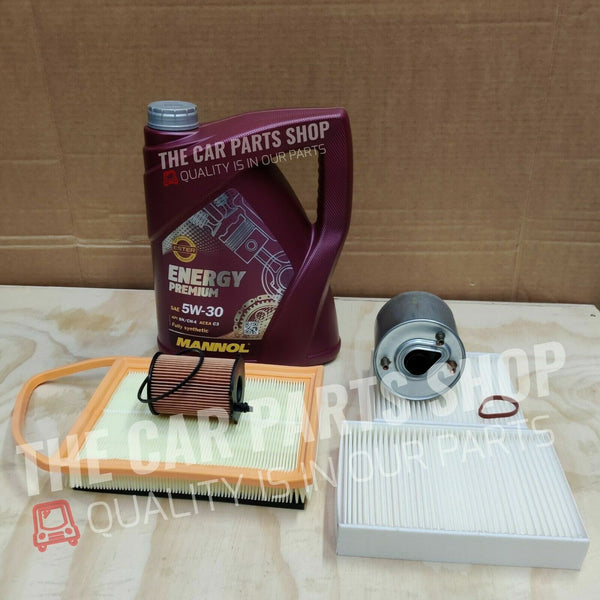 TO FIT CITROEN C4 SERVICE KIT 5L 5W30 ENGINE OIL & AIR OIL CABIN FUEL FILTER
