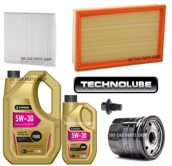 FOR FORD TRANSIT CONNECT 1.8 TDCI 02-13 SERVICE KIT 6L OIL & OIL AIR CABIN