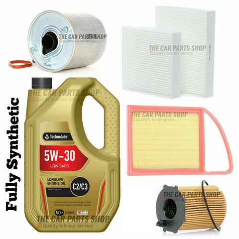 TO FIT CITROEN C4 FULL SERVICE KIT 5L 5W30 ENGINE OIL & AIR OIL CABIN FUEL NEW