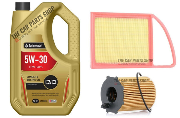 TO FIT CITROEN C4 CACTUS 1.6 eHDI SERVICE KIT 5L ENGINE OIL 5W30 WITH AIR & OIL