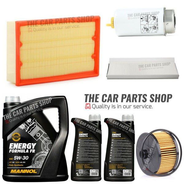 FITS FORD TRANSIT 2.4 SERVICE KIT 7L ENGINE OIL + AIR OIL CABIN & FUEL FILTER