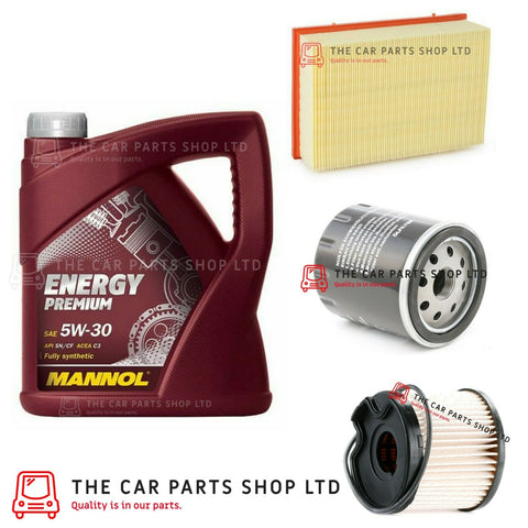 FITS PEUGEOT 307 2.0 HDI 2000-2007 SERVICE KIT 5L OIL + AIR OIL AND FUEL FILTER