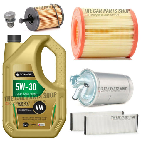 FOR AUDI A6 AVANT 2.0 TDI 2005-2011 FULL SERVICE KIT 5L OIL + AIR OIL CABIN FUEL