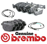 FOR BMW 520D xDRIVE 2013-2016 GENUINE FRONT & REAR BREMBO BRAKE PADS & SENSORS