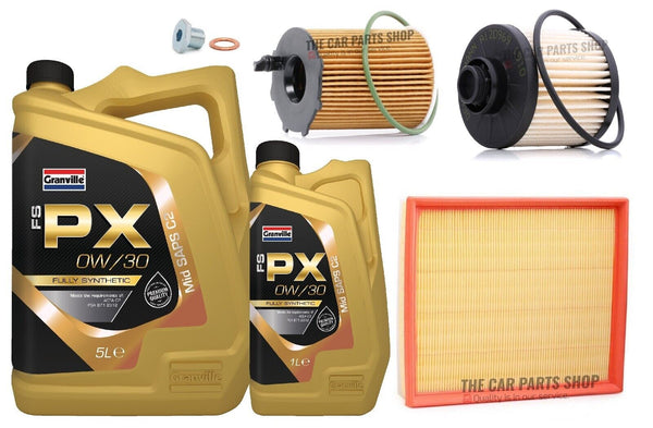 FITS CITROEN DISPATCH 1.6 HDI 2016> SERVICE KIT 6L 0W30 OIL + OIL AIR FUEL