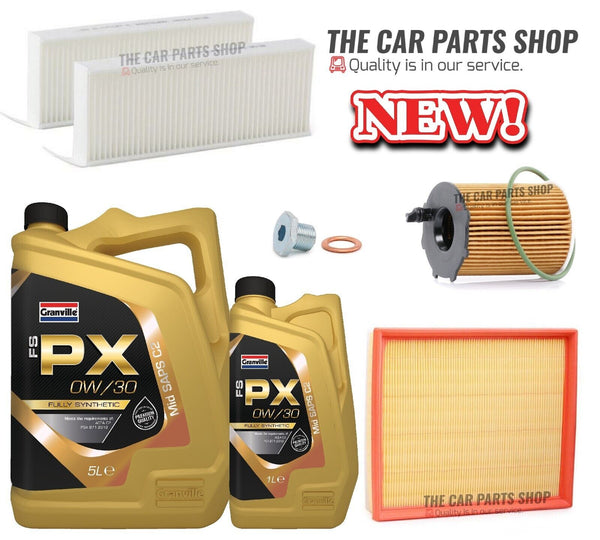 FITS CITROEN DISPATCH 1.6 HDI 2016> SERVICE KIT 6L 0W30 + OIL POLLEN & AIR