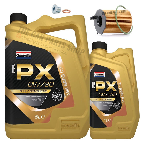 FITS CITROEN DISPATCH 1.6 HDI 2016> SERVICE KIT 6L 0W30 ENGINE OIL + OIL FILTER