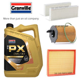 FITS PEUGEOT 2008 1.6 DIESEL 2014>> SERVICE KIT 5L 0W30 OIL AND 3 FILTERS
