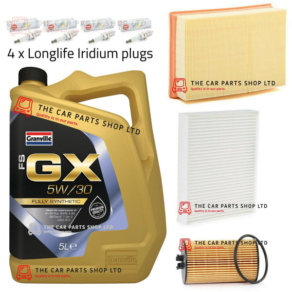 FOR VAUXHALL MOKKA 1.4 PETROL 12-14 FULL SERVICE KIT 5L LSPI OIL FILTERS + PLUGS