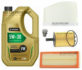 TO FIT SKODA YETI 2.0 TDI 2009> SERVICE KIT 5L 5W30 OIL WITH AIR OIL AND CABIN