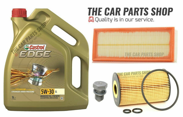FOR VW TOURAN 1.9 TDI 2004-10 SERVICE KIT 5L CASTROL EDGE & AIR AND OIL FILTER