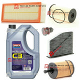 FOR SEAT LEON TDI DIESEL SERVICE KIT 5L GRANVILLE OIL & FILTERS + NEW SUMP PLUG