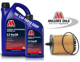 FOR SAAB 9-3 1.8T 2003-11 SERVICE KIT 6L MILLERS 5W30 LONGLIFE OIL + OIL FILTER