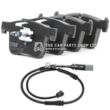 FITS BMW 420D F33 2013> TRW FRONT AXLE BRAKE PADS AND WARNING WIRE SENSOR