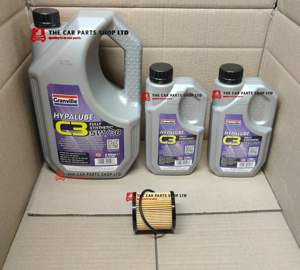 FOR CITROEN RELAY 2.2 HDI 2006> SERVICE KIT 7L GRANVILLE 5W30 + OIL FILTER
