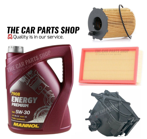 FITS CITROEN C5 1.6 HDI 2004> SERVICE KIT 5L OIL & AIR OIL FUEL FILTER