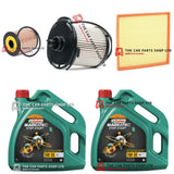 TO FIT FORD TOURNEO CUSTOM 2.2 TDCI 2012> SERVICE KIT 8L CASTROL + OIL AIR FUEL