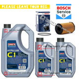 FOR JAGUAR XF 2.7 TD 08-14 SERVICE KIT 7L C1 5W30 ENGINE OIL + BOSCH OIL FILTER