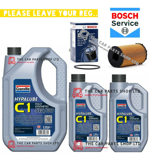 FOR JAGUAR XF 2.7 TD 08-14 SERVICE KIT 7L C1 5W30 ENGINE OIL + BOSCH OIL FILTER