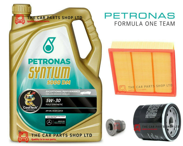 FOR MERCEDES A180D W176 1.5 DIESEL SERVICE KIT 5L PETRONAS & OIL AIR SUMP PLUG