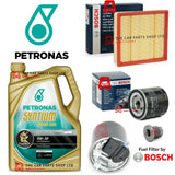 FOR MERCEDES A180D W176 1.5 BOSCH SERVICE KIT 5L PETRONAS AND AIR FUEL OIL BOSCH
