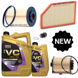 FOR VOLVO S80 D5 2.4 DIESEL 06-08 SERVICE KIT 6L 0W-30 OIL & AIR OIL FUEL FILTER