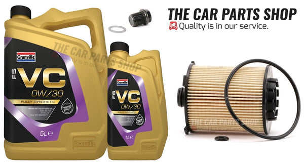 FOR VOLVO S80 D5 2.4 DIESEL 06-08 SERVICE KIT 6L 0W-30 OIL AND OIL FILTER