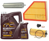 SERVICE PACK FOR BMW 320D E90 E91 E92 E93 6L OIL & BOSCH FUEL + OIL + AIR FILTER