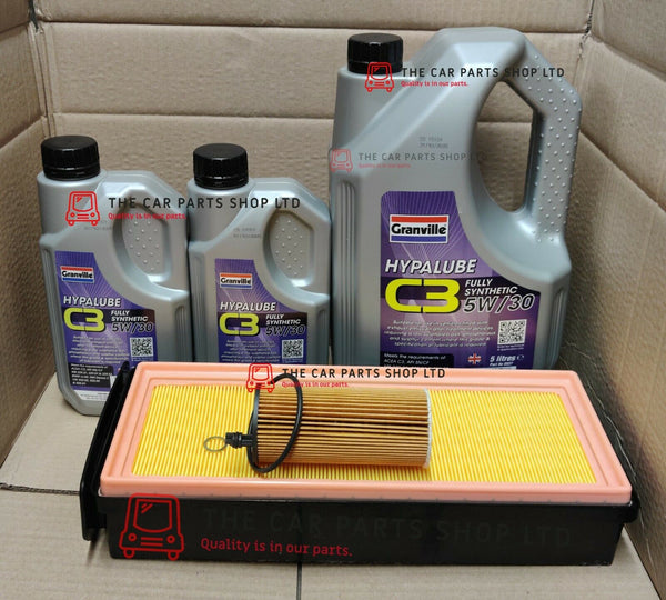 SERVICE KIT FITS BMW 330D 2013> 7L GRANVILLE 5W30 & OIL AND AIR FILTER KIT NEW