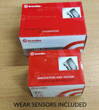 FITS BMW 420D COUPE F32 F82 2015> BREMBO FRONT & REAR BRAKE PADS & WARNING WIRES