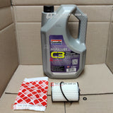 FOR SEAT LEON 1.6 TDI (5F1) 12-17 SERVICE KIT 5 LITRES OIL + OIL FILTER & PLUG