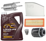 FOR VW SCIROCCO 1.4 TSI 08-17 FULL SERVICE KIT 5W30 ENGINE OIL AND ALL FILTERS