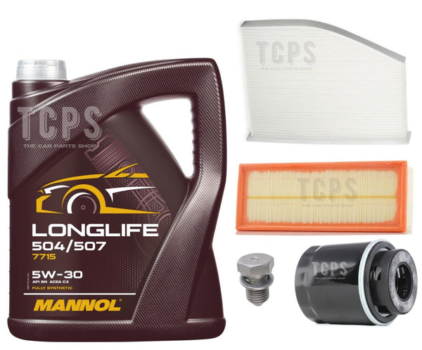 FOR VW SCIROCCO 1.4 TSI 08-17 SERVICE KIT 5L 5W30 OIL + CABIN AIR AND OIL FILTER