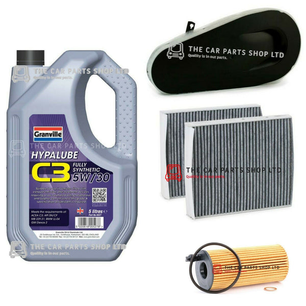 FOR BMW 518D F10 F11 2013> SERVICE KIT 5L 5W30 OIL + OIL AIR CABIN FILTER SET