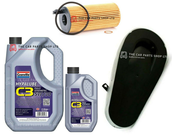 FITS BMW 5 SERIES 520D 2010> SERVICE KIT 6L PREMIUM 5W30 + OIL AND AIR FILTER
