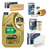 BOSCH FILTER SERVICE KIT FOR AUDI A3 1.6 DIESEL TDI 5L 5W30 OIL + SUMP PLUG NEW