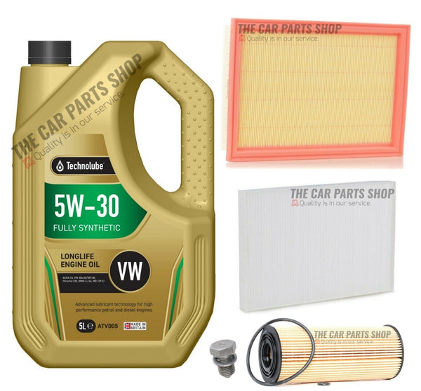 FITS AUDI A6 1.6 DIESEL TDI SERVICE KIT 5L VDX 5W30 AND 3 FILTERS BRAND NEW