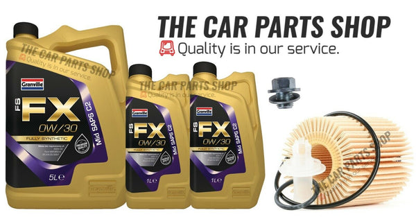 FOR TOYOTA AVENSIS 2008-2018 SERVICE KIT 7L 0W30 OIL AND OIL FILTER SUMP PLUG