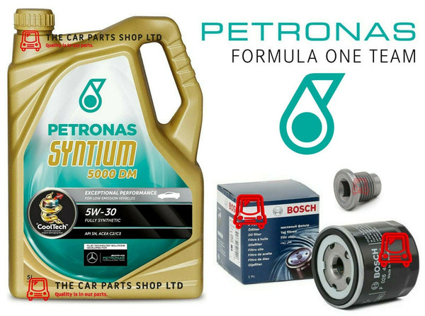 FOR MERCEDES A180D W176 1.5 BOSCH SERVICE KIT 5L PETRONAS WITH BOSCH FILTER PLUG